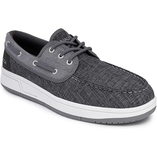 Atlantic Works×BEAMS Moccasin deckshoes Mens Denim Canvas Retro Laced Moccasin Boat Deck Shoes